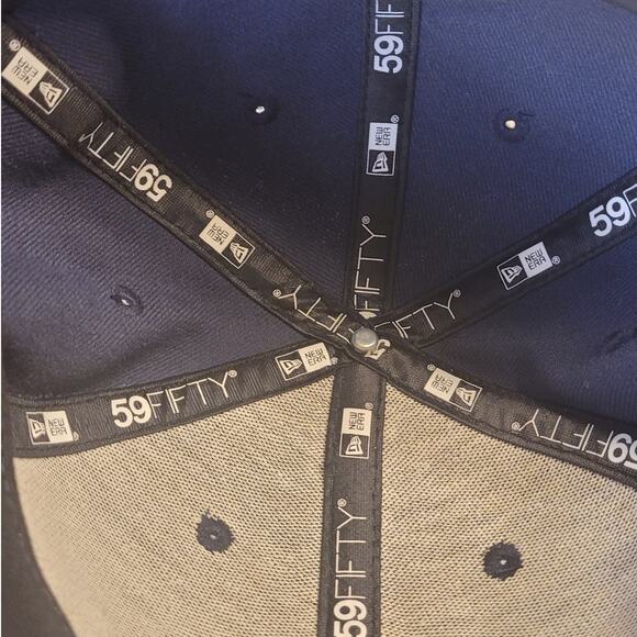 Chicago Bears NFL "GSH" Navy Fitted Hat New Era 59FIFTY Size 6 7/8 EUC - Picture 6 of 8